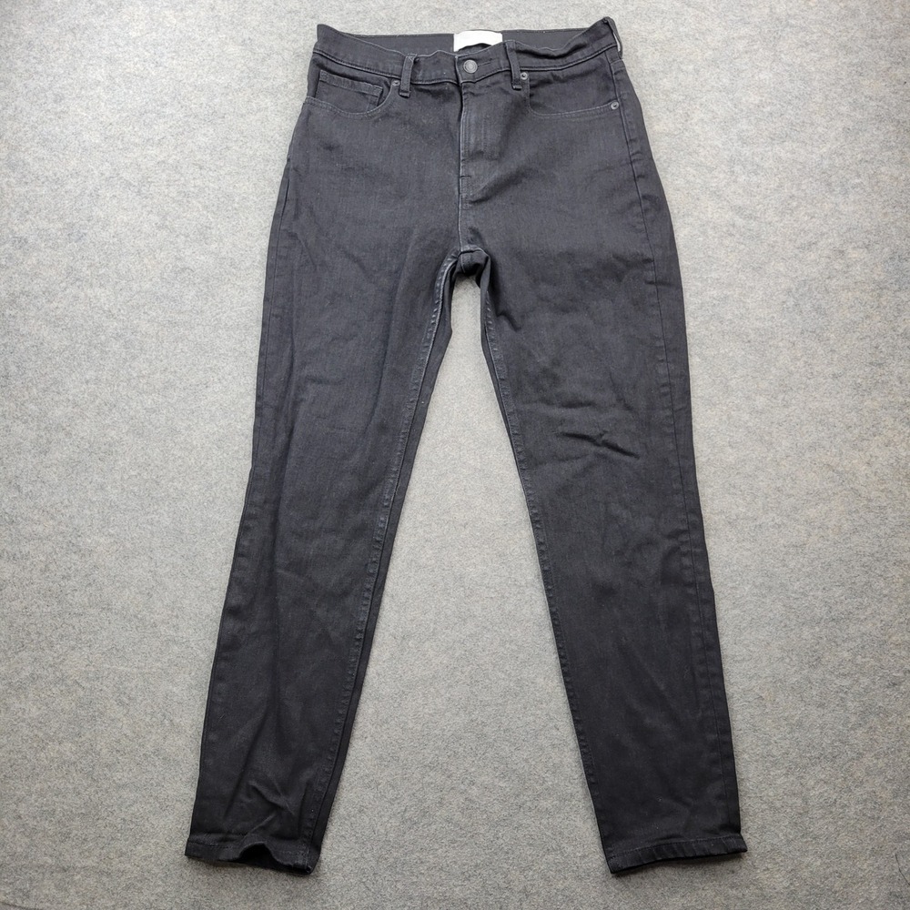 Everlane Womens  Size 30 Regular High Rise Skinny Jeans Black Denim Pants